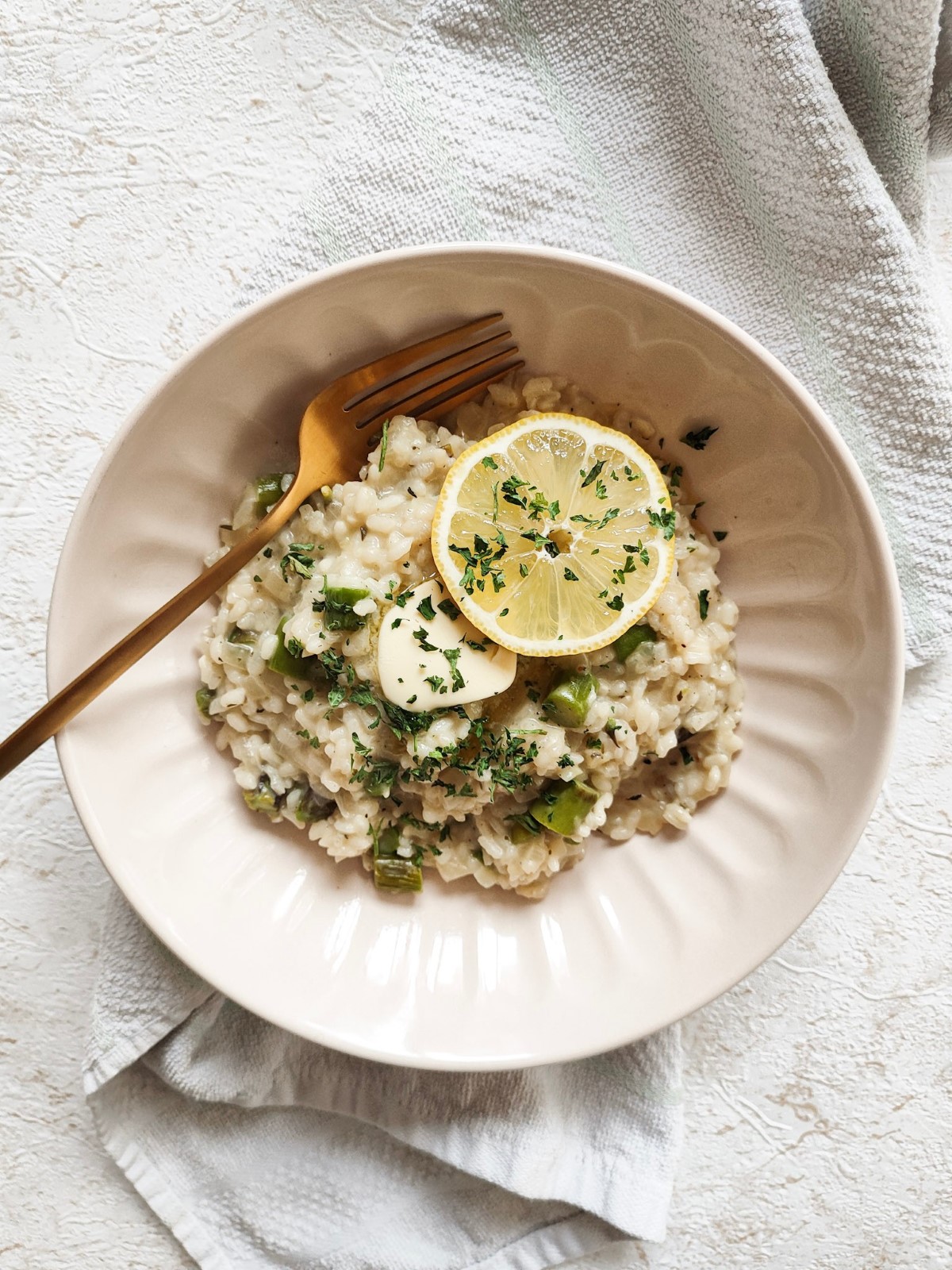 Cremiges Spargelrisotto - Creamy Asparagus Risotto