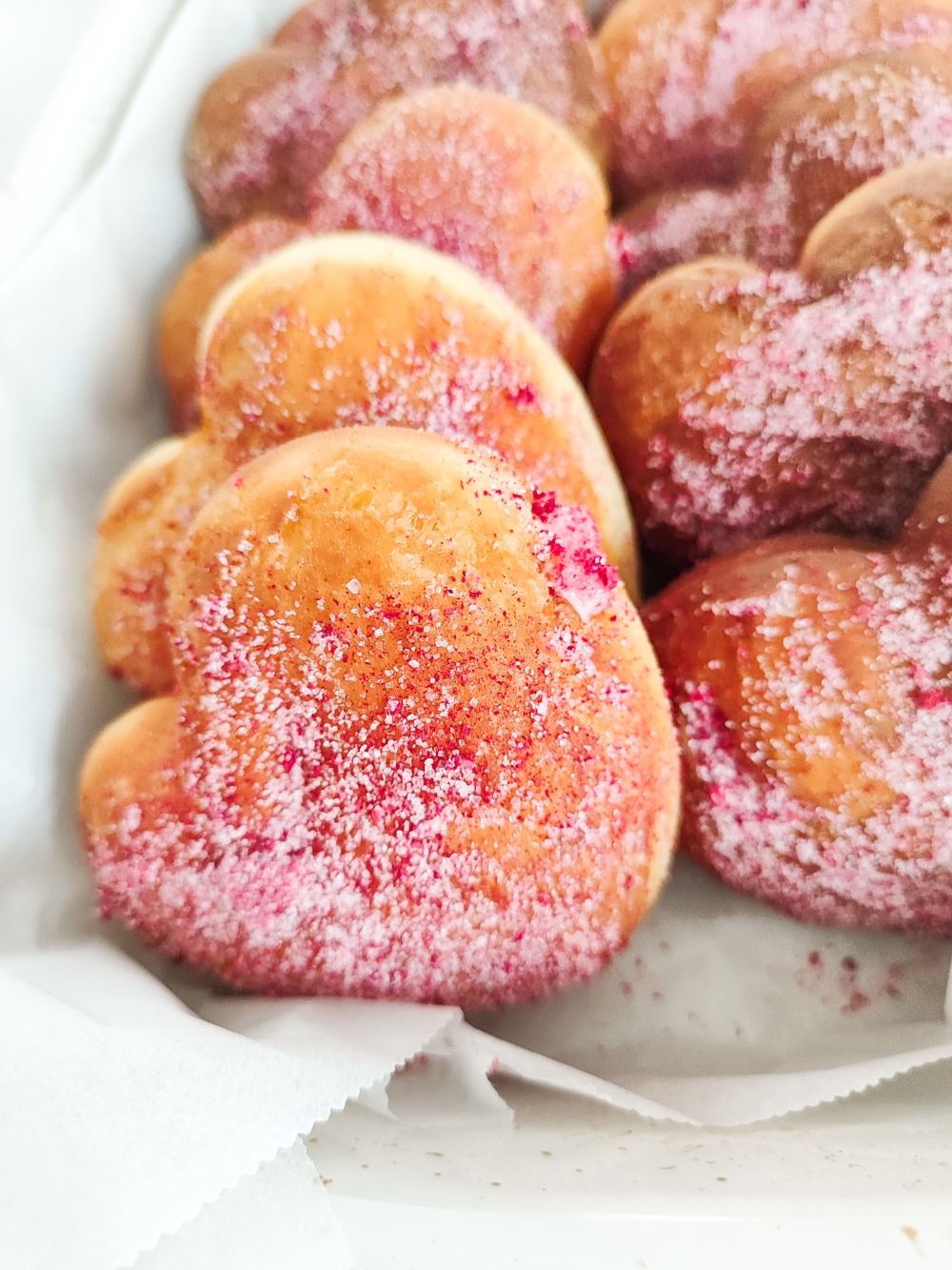 Heart Shaped Raspberry Cheesecake Donuts  - Heart Shaped Raspberry Cheesecake Donuts 