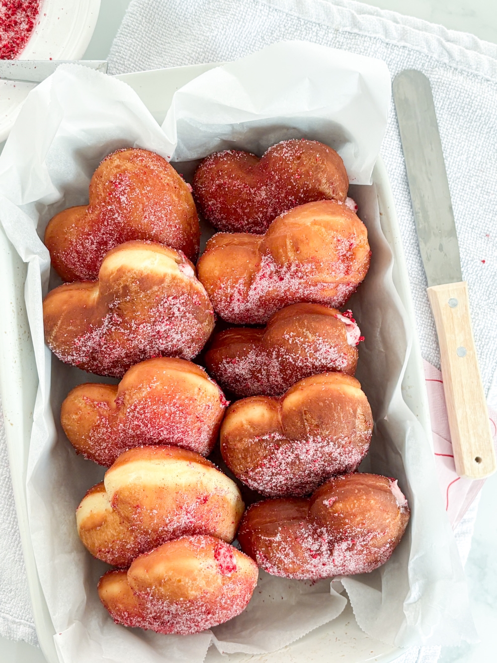 Heart Shaped Raspberry Cheesecake Donuts  - Heart Shaped Raspberry Cheesecake Donuts 