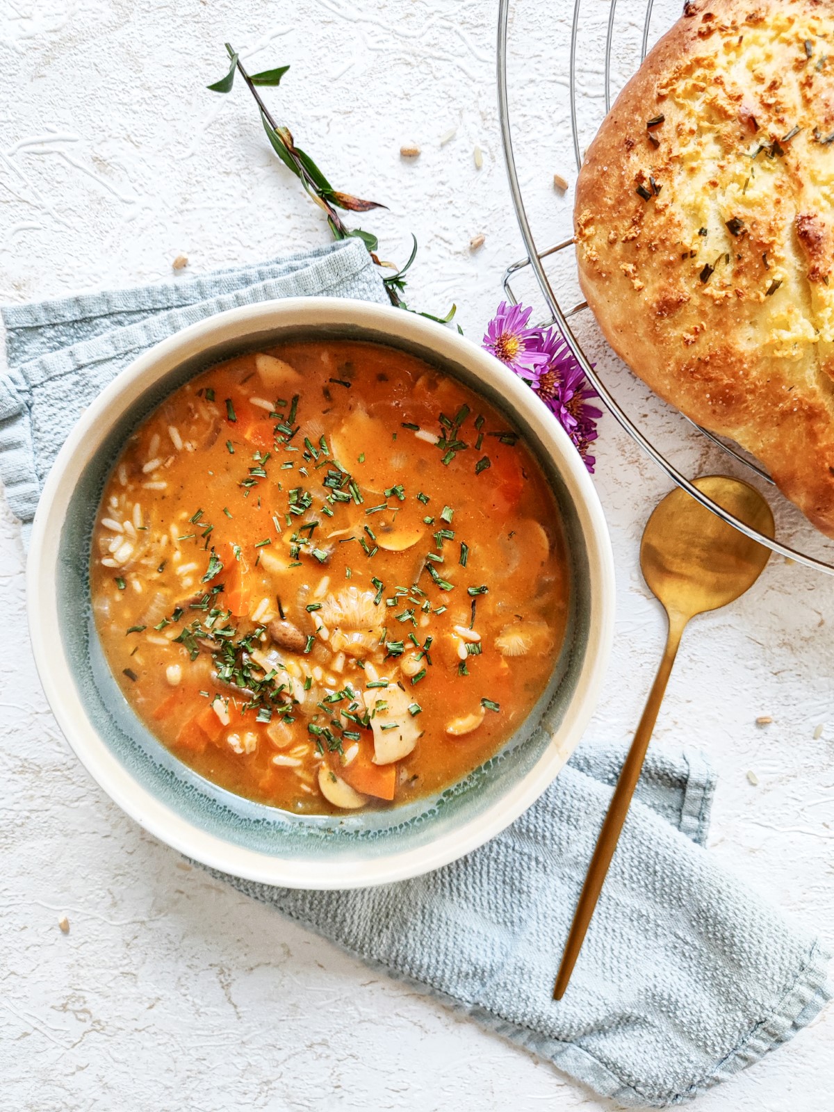 Pilzsuppe mit Paprika - alt