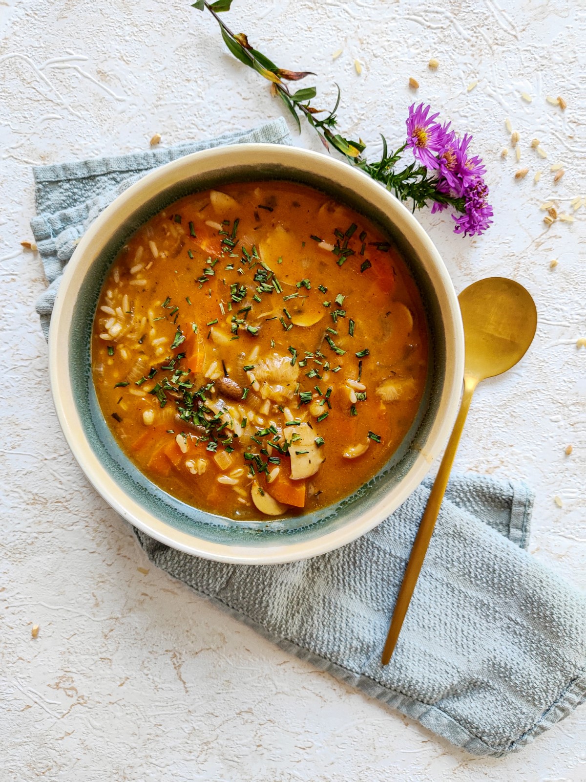 Pilzsuppe mit Paprika - alt