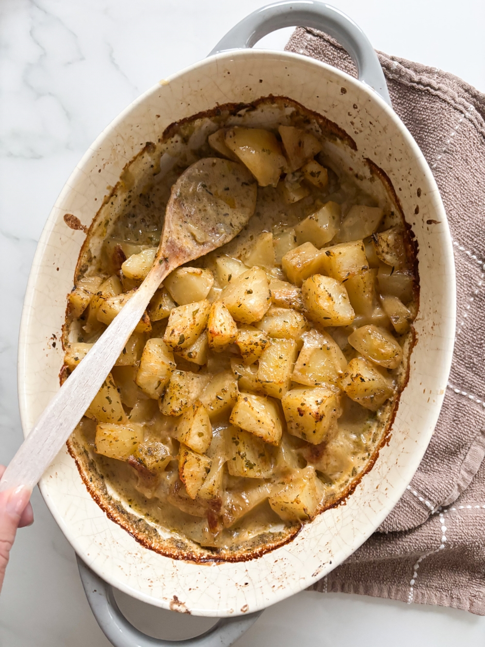 Oven Roasted Potatoes with Leek - Title of the Recipe