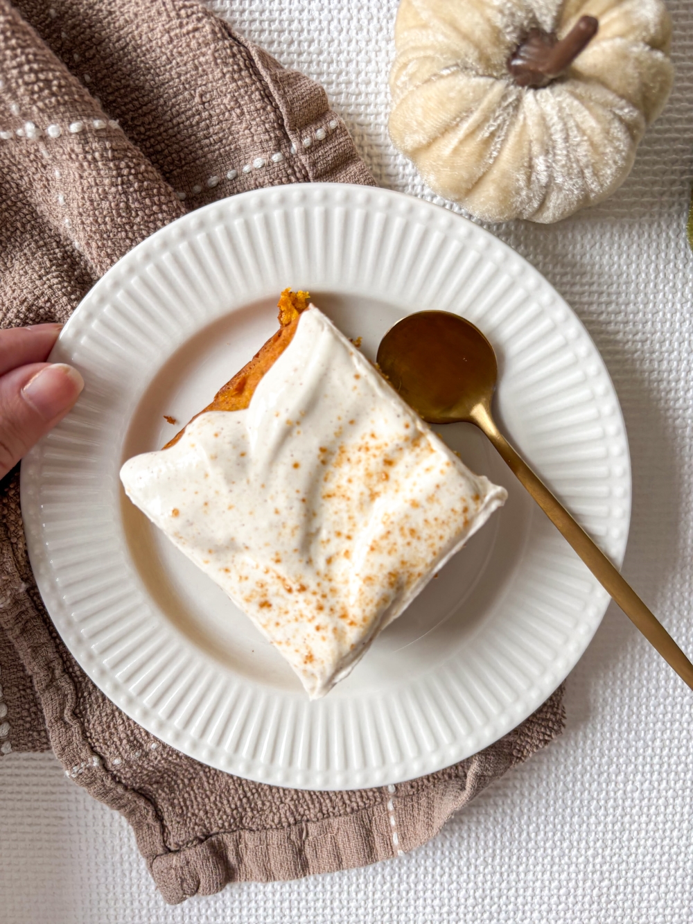 Pumpkin Bars  - Pumpkin bars with cream cheese frosting 