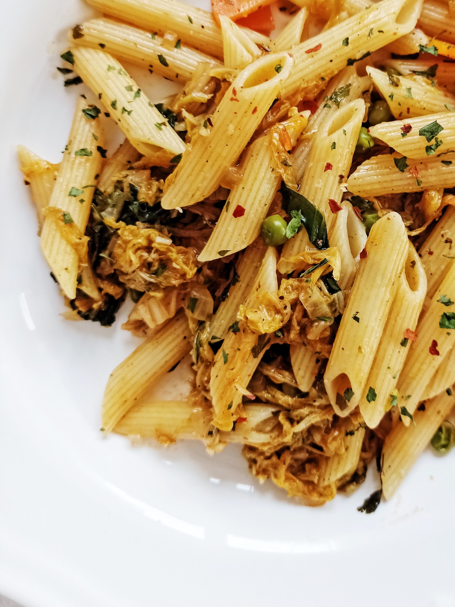 Pasta with caramelized cabbage - alt