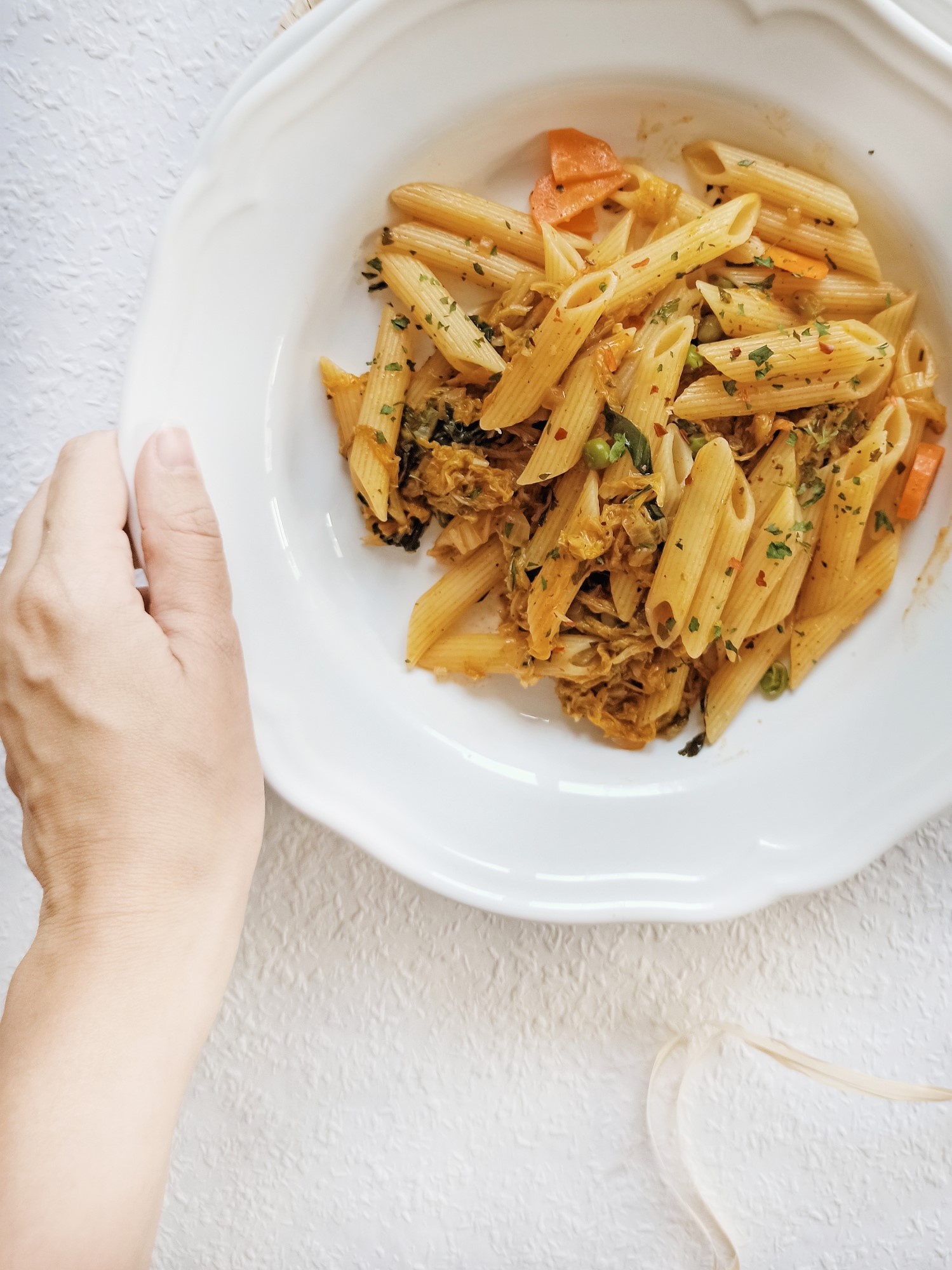 Pasta with caramelized cabbage - alt