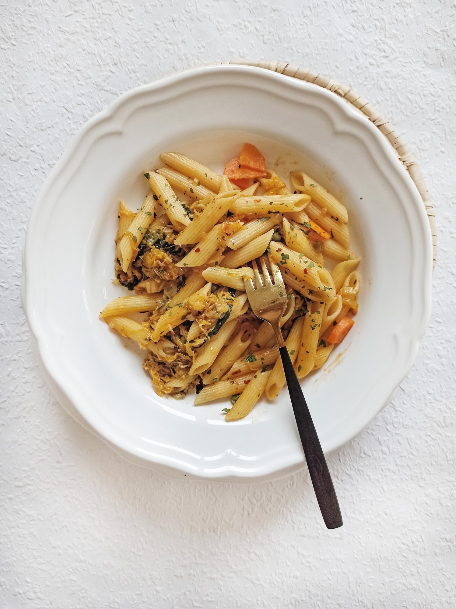 Pasta with caramelized cabbage - Title of the Recipe