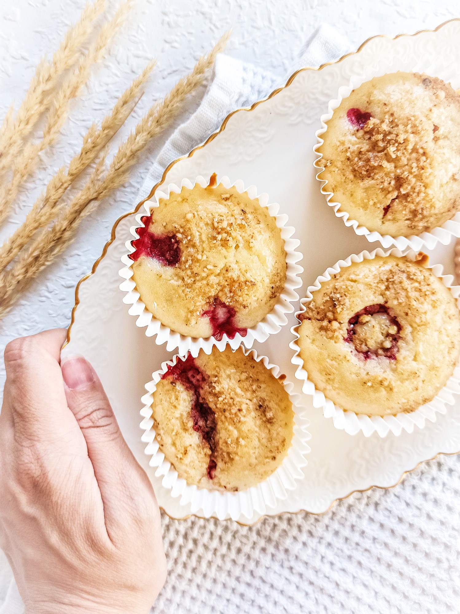 Vegan Raspberry Muffins - Title of the Recipe