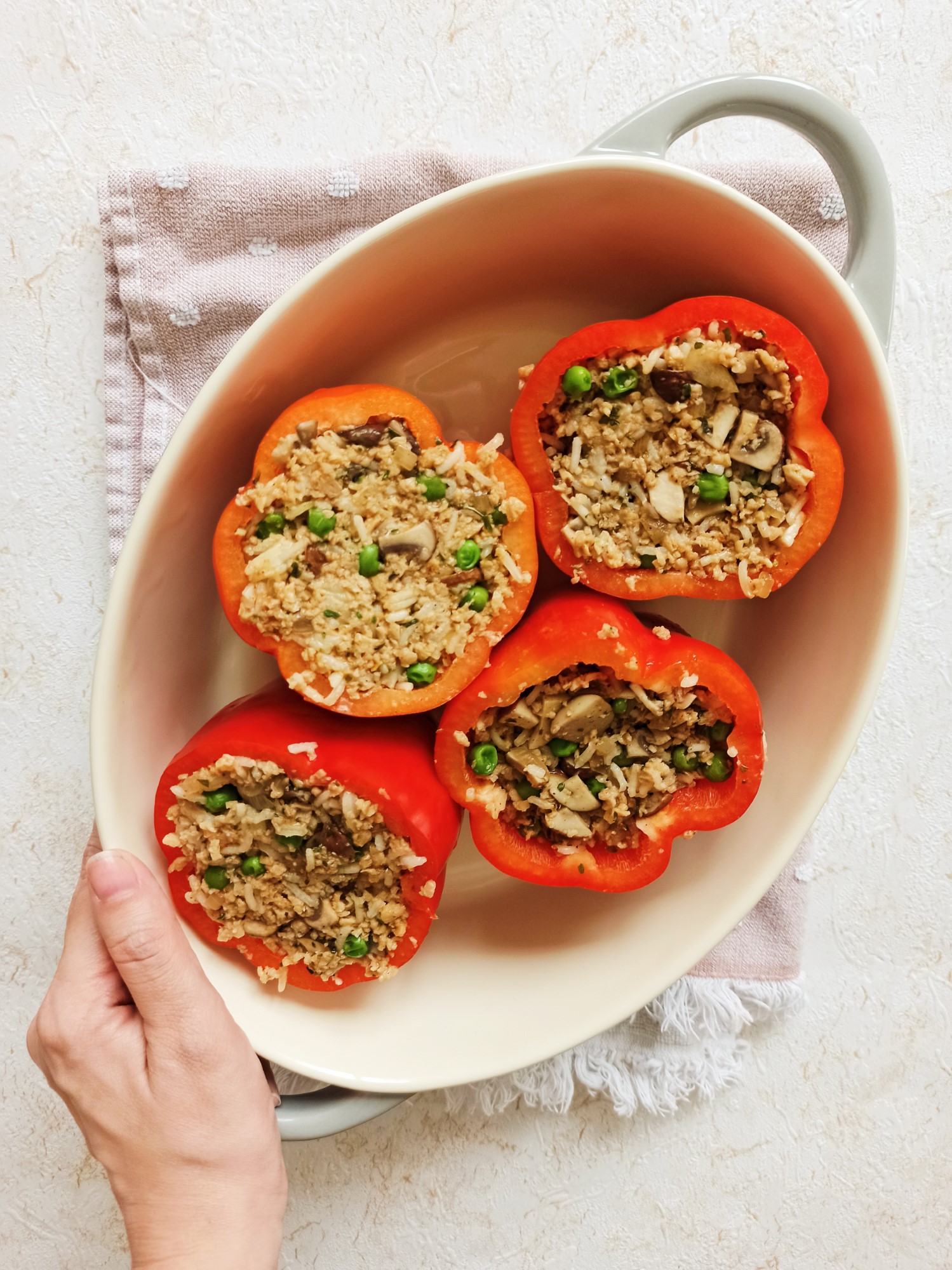 Gefüllte Paprika mit Gemüse  - alt