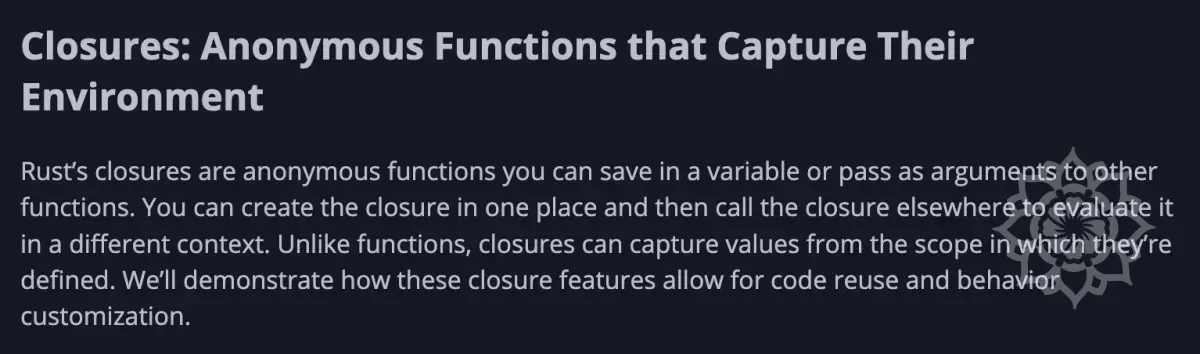 Closures in Rust