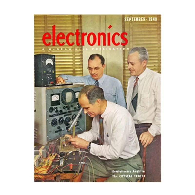 Bardeen, Brattain, Shockley의 사진 https://www.computerhistory.org/siliconengine/invention-of-the-point-contact-transistor/