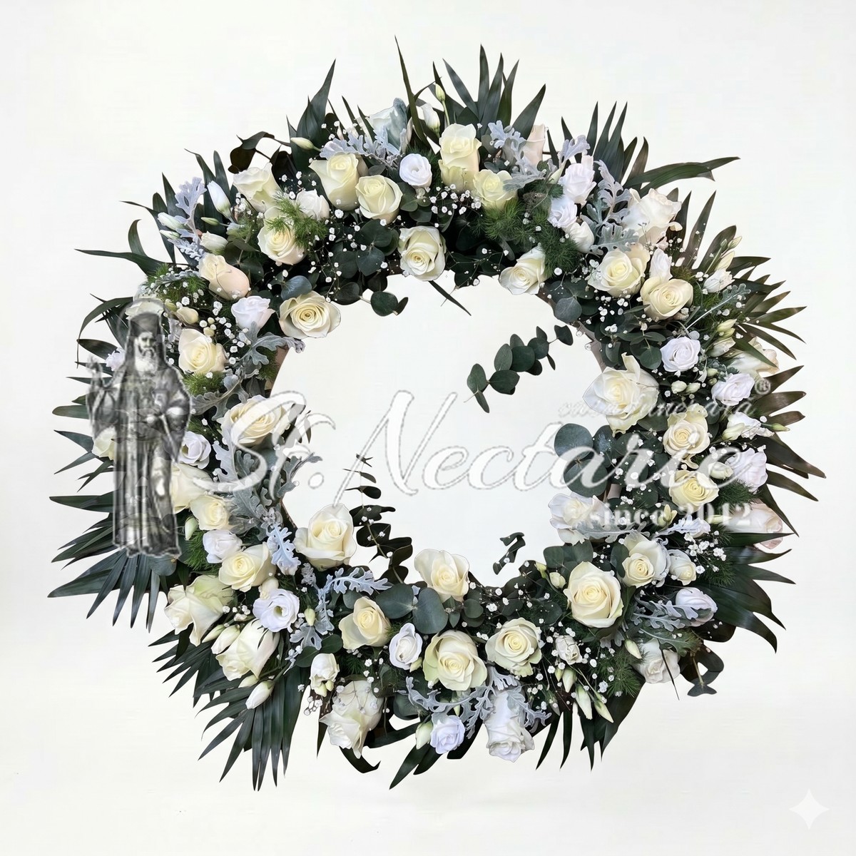 Aranjament funerar trandafiri