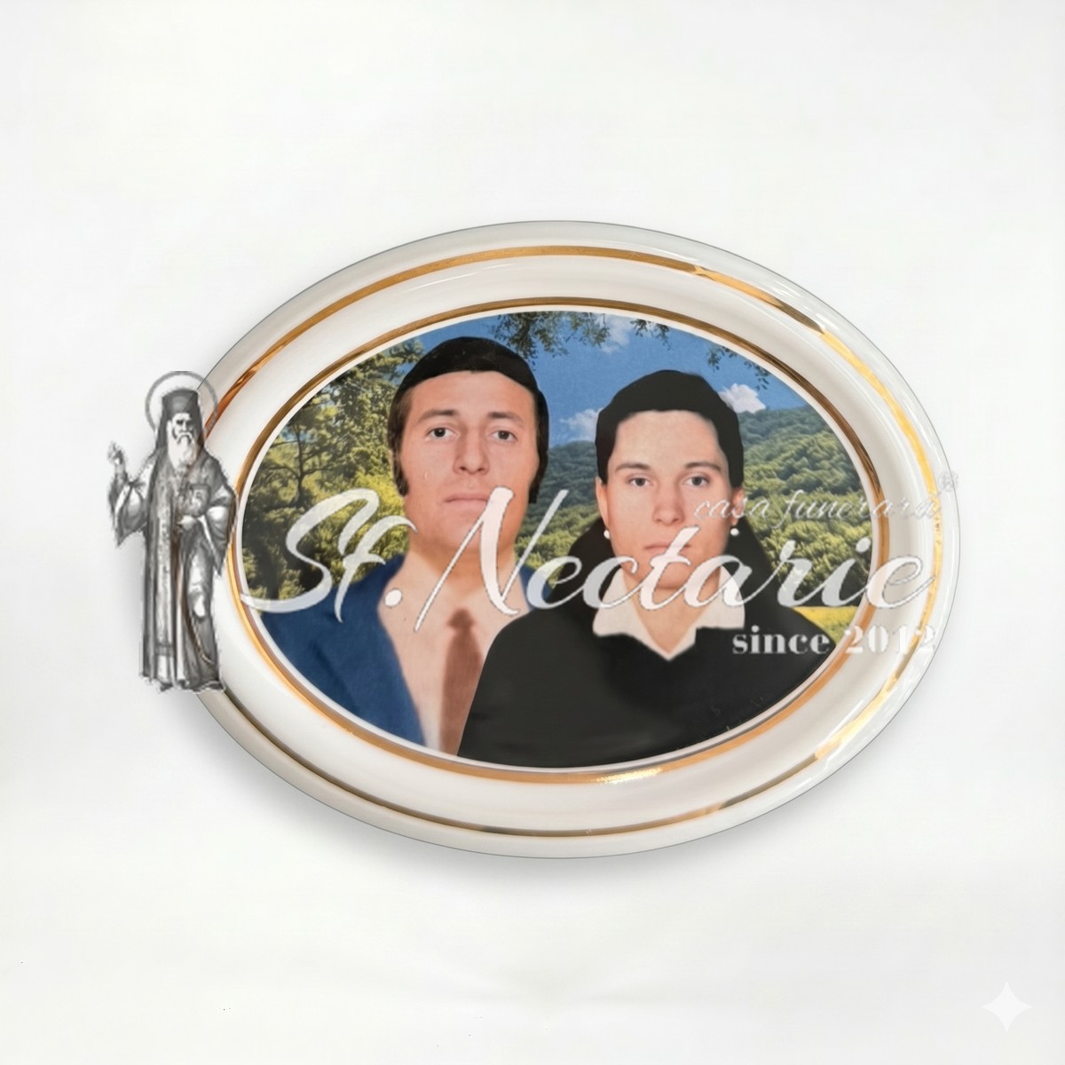 Fotografie ceramică ovală 11x14