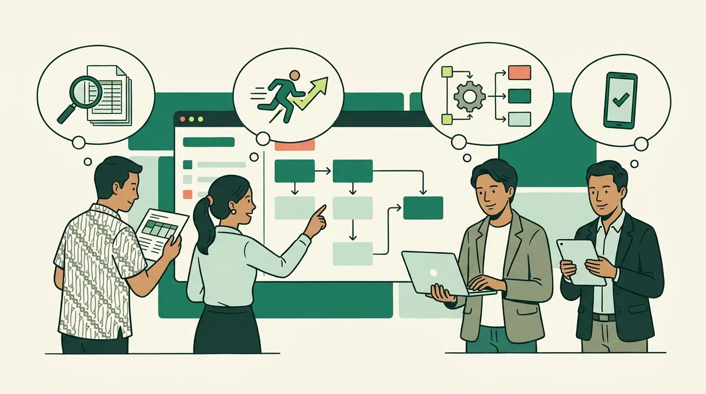 Berbagai pengguna dari departemen berbeda mengidentifikasi kebutuhan mereka pada sistem persetujuan digital.