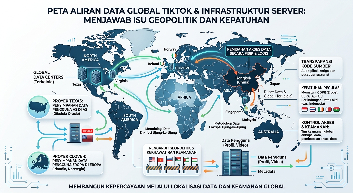 Peta Aliran Data dan Infrastruktur Server Global TikTok untuk Menjawab Isu Geopolitik