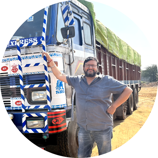 Sanjay with his newly purchased Truck with Equifi
