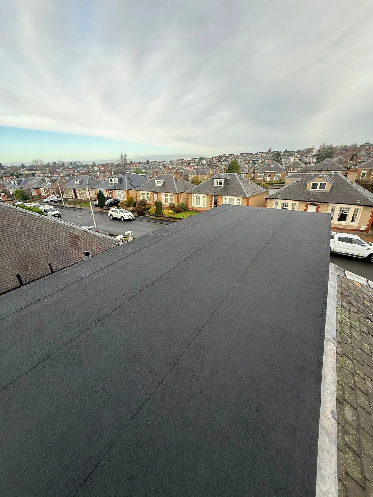 Tile roof installation image background image