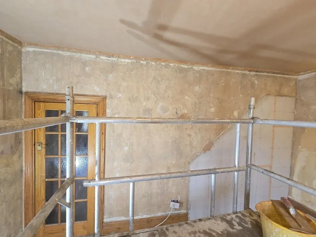 Structural floor preparation and internal strip-out for a kitchen and dining room renovation in Redland, Bristol BS6.