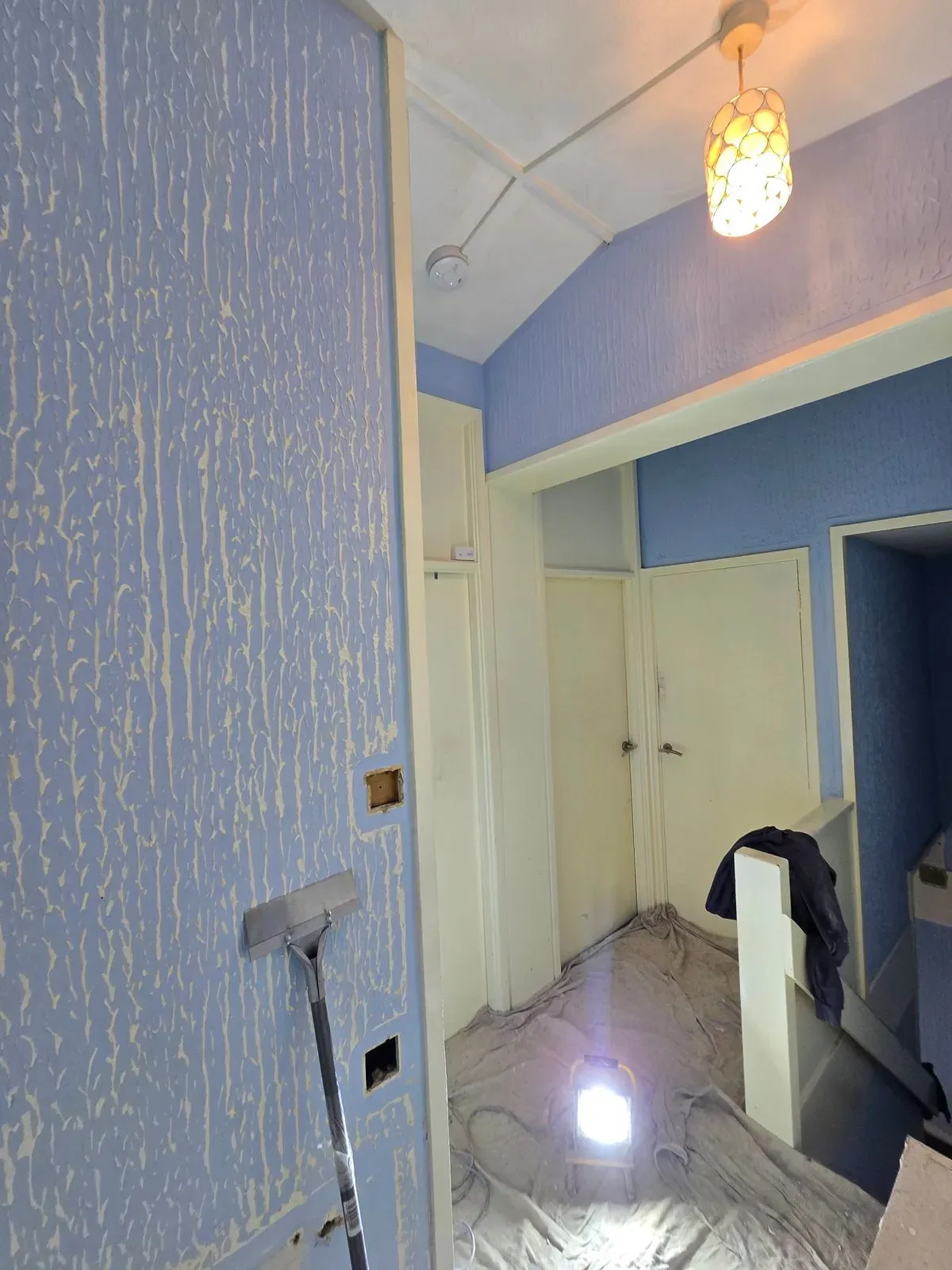 Scraping back old Artex patterns in BS30 after professional asbestos safety check