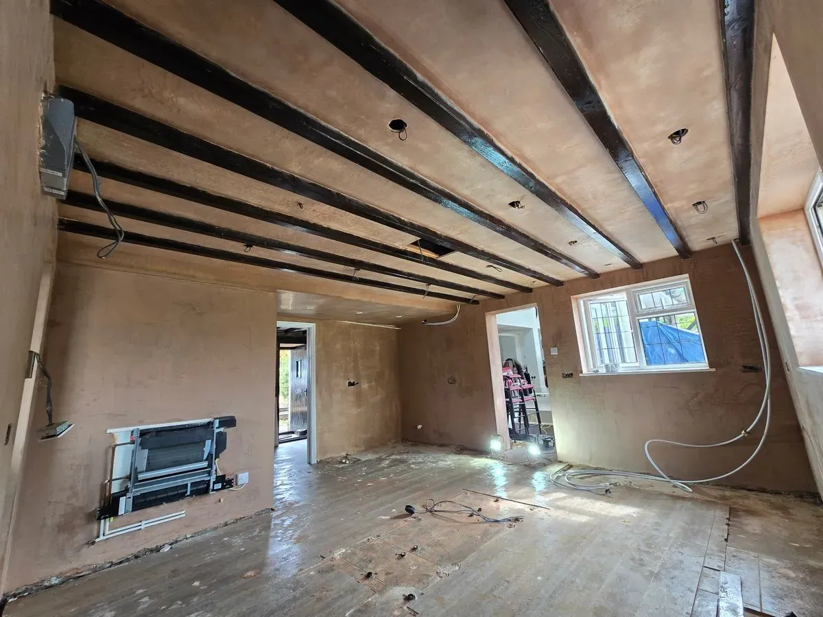 Completed full kitchen replastering in Rangeworthy bs37 by JNS Plastering Services