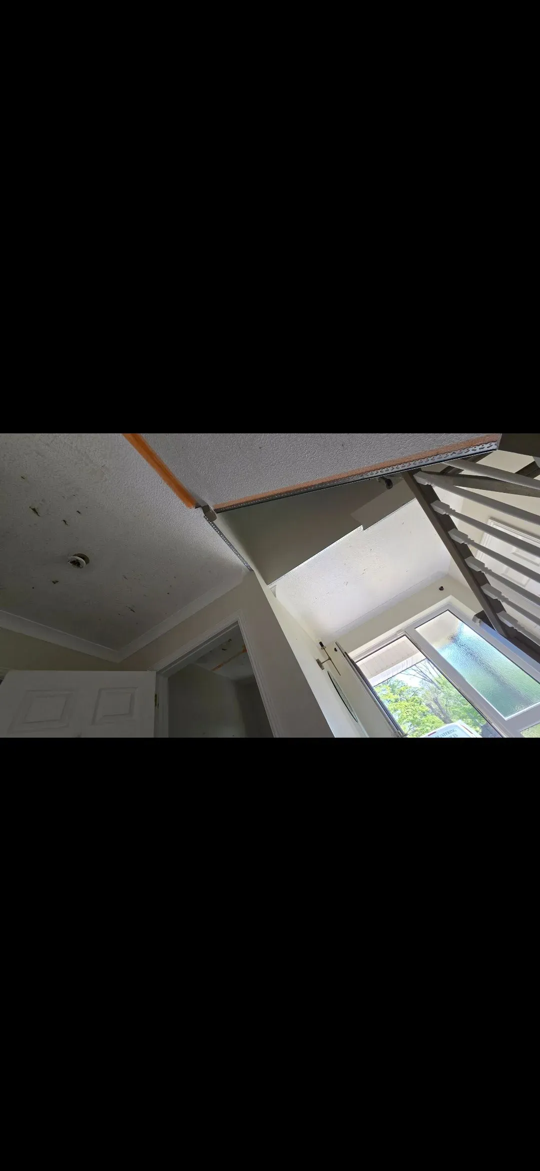 Ceiling skimmed after Artex removal in a Bristol property