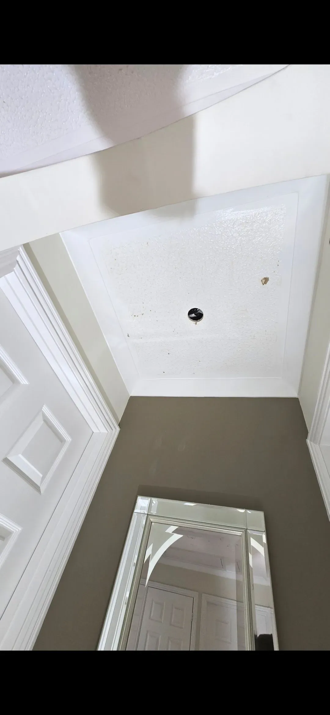 before Artex removal skimming plastering ceilings Bristol