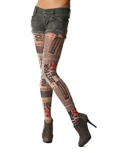 Newspaper-printed-tights