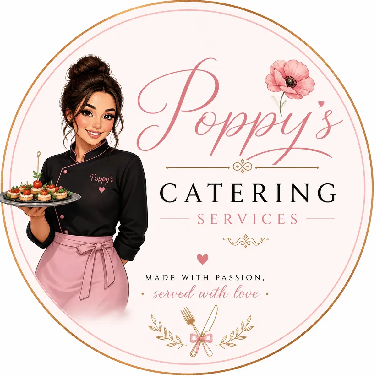 Poppys catering services  logo