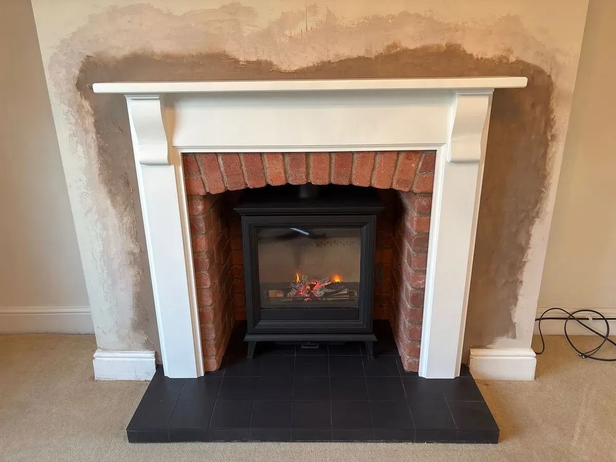 Traditional gas stove installation by Rugeley Fireplaces Staffordshire