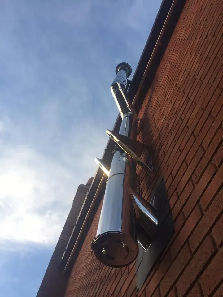 No chimney no problem we just build a metal chimney in Rugeley Staffordshire 