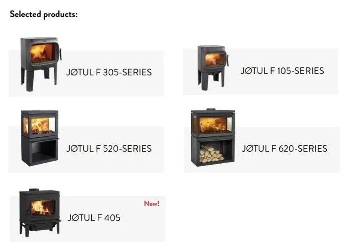Jotul cast iron stoves ranges at Rugeley Staffordshire