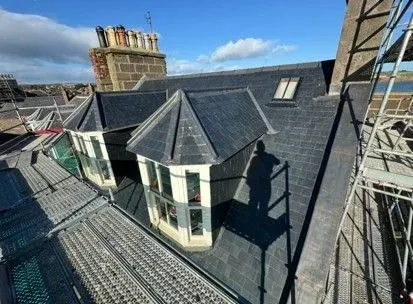 Roof installation team working in Aberdeen