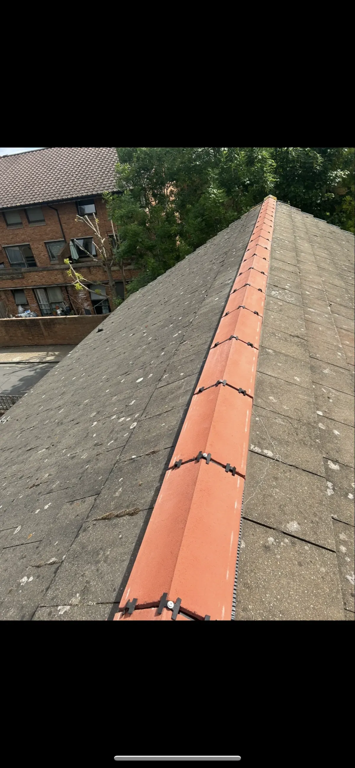 Tile roof installation image background image
