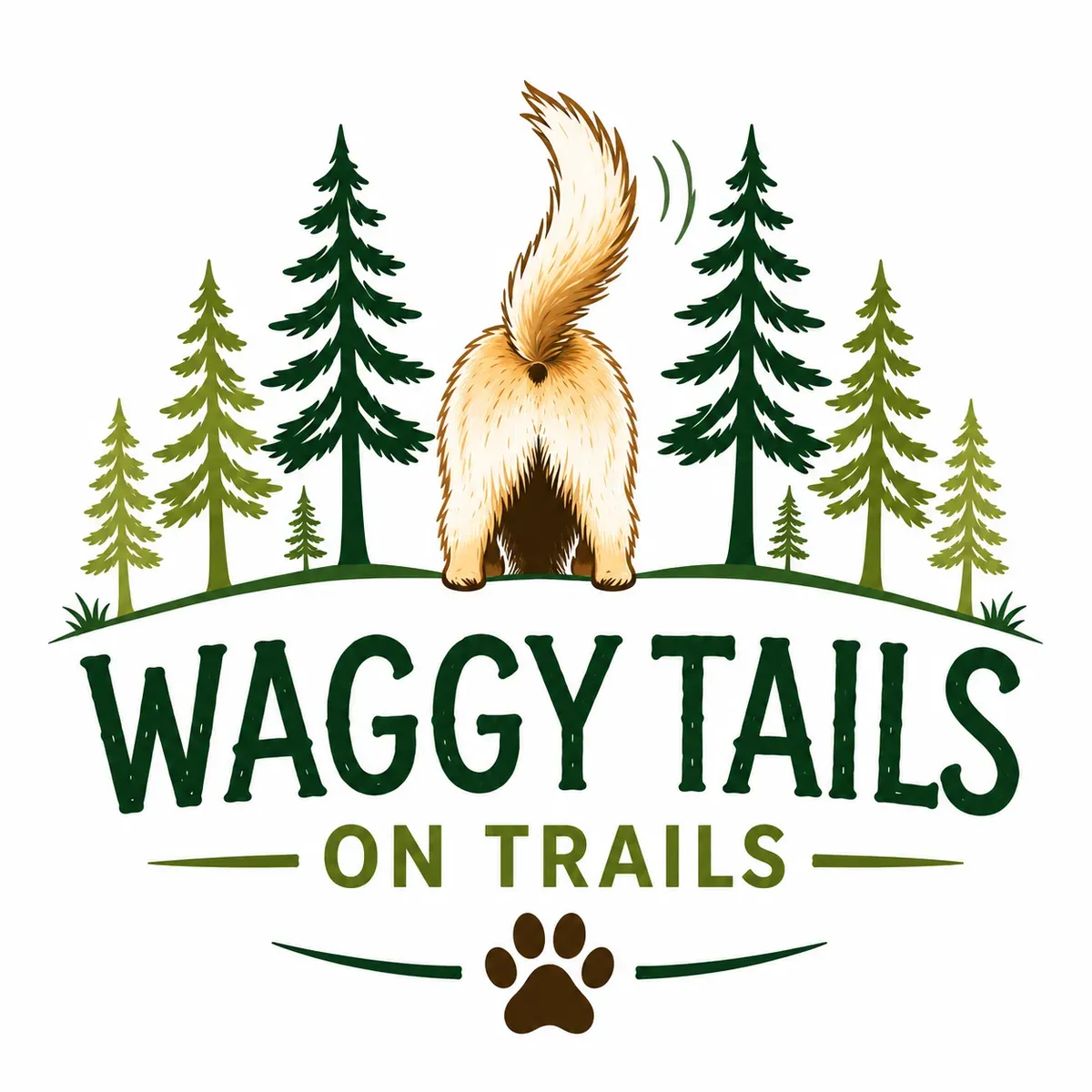 Waggy Tails on Trails  logo