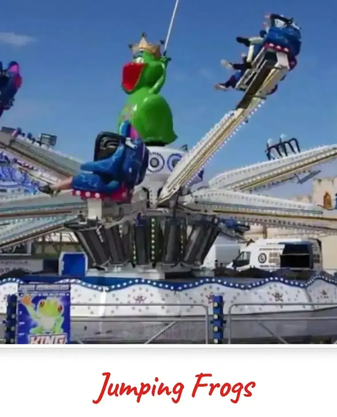 Funfair rides set up in York for a community event