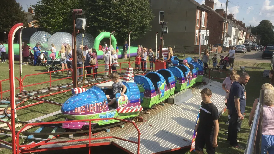 Happy kids on a bouncy castle in Leeds