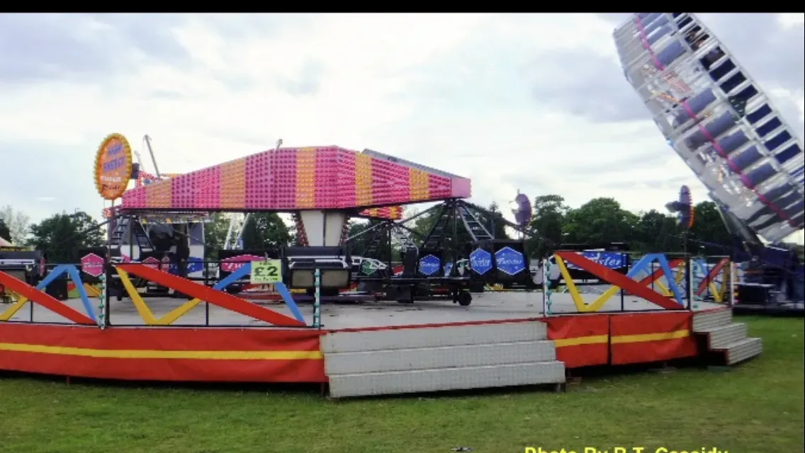 Bouncy castle set up in a Leeds park