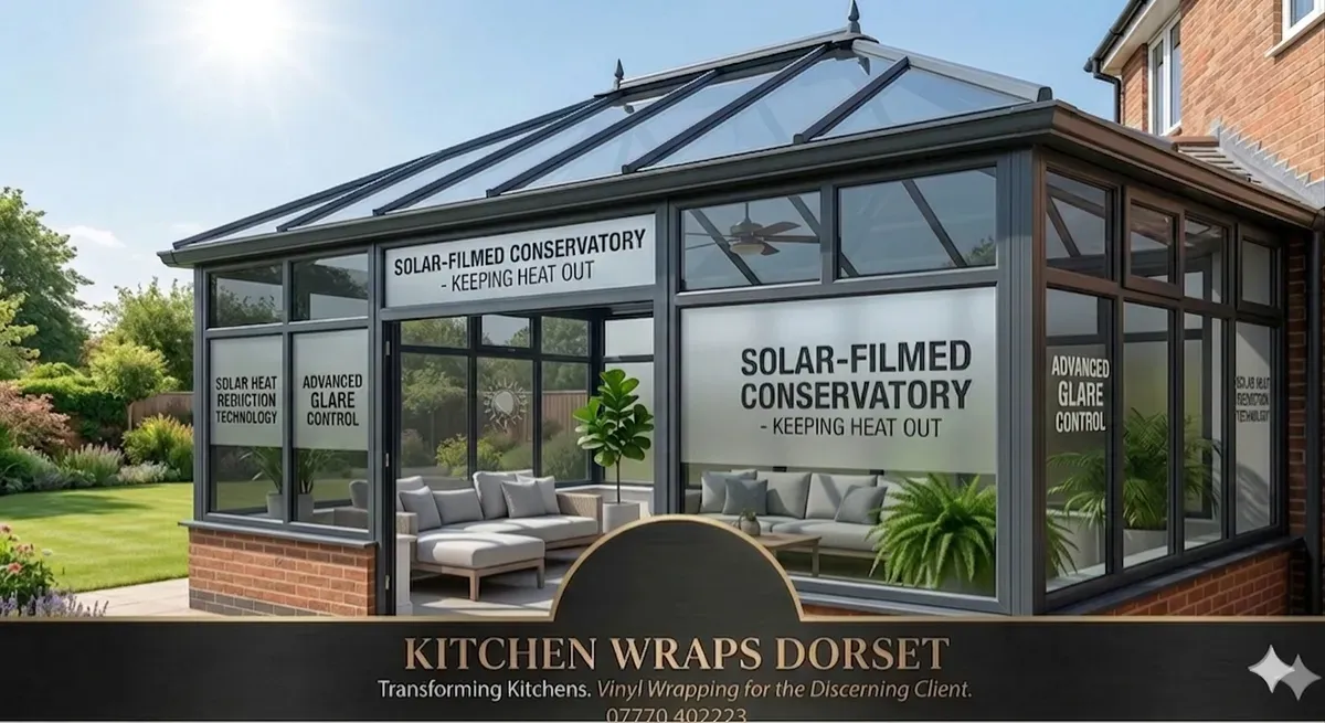 Installing solar film on a conservatory in Southbourne