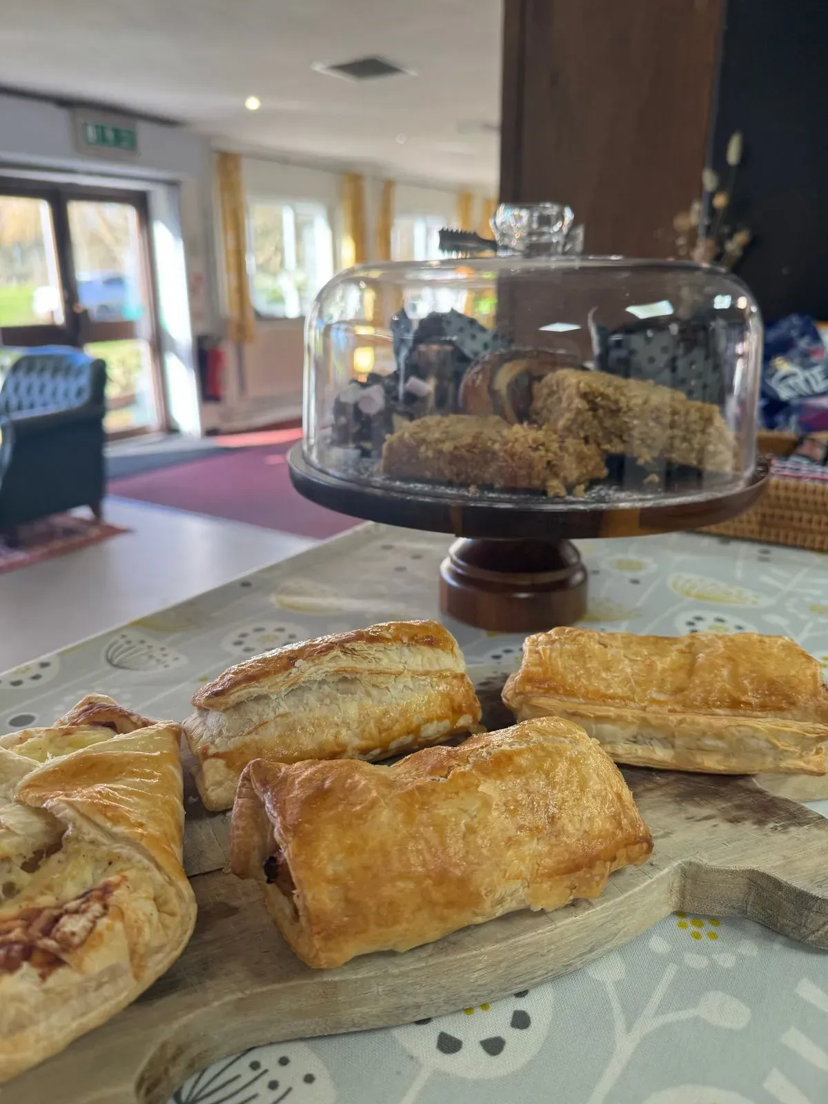 Baked goods and pastries made in-house image background image
