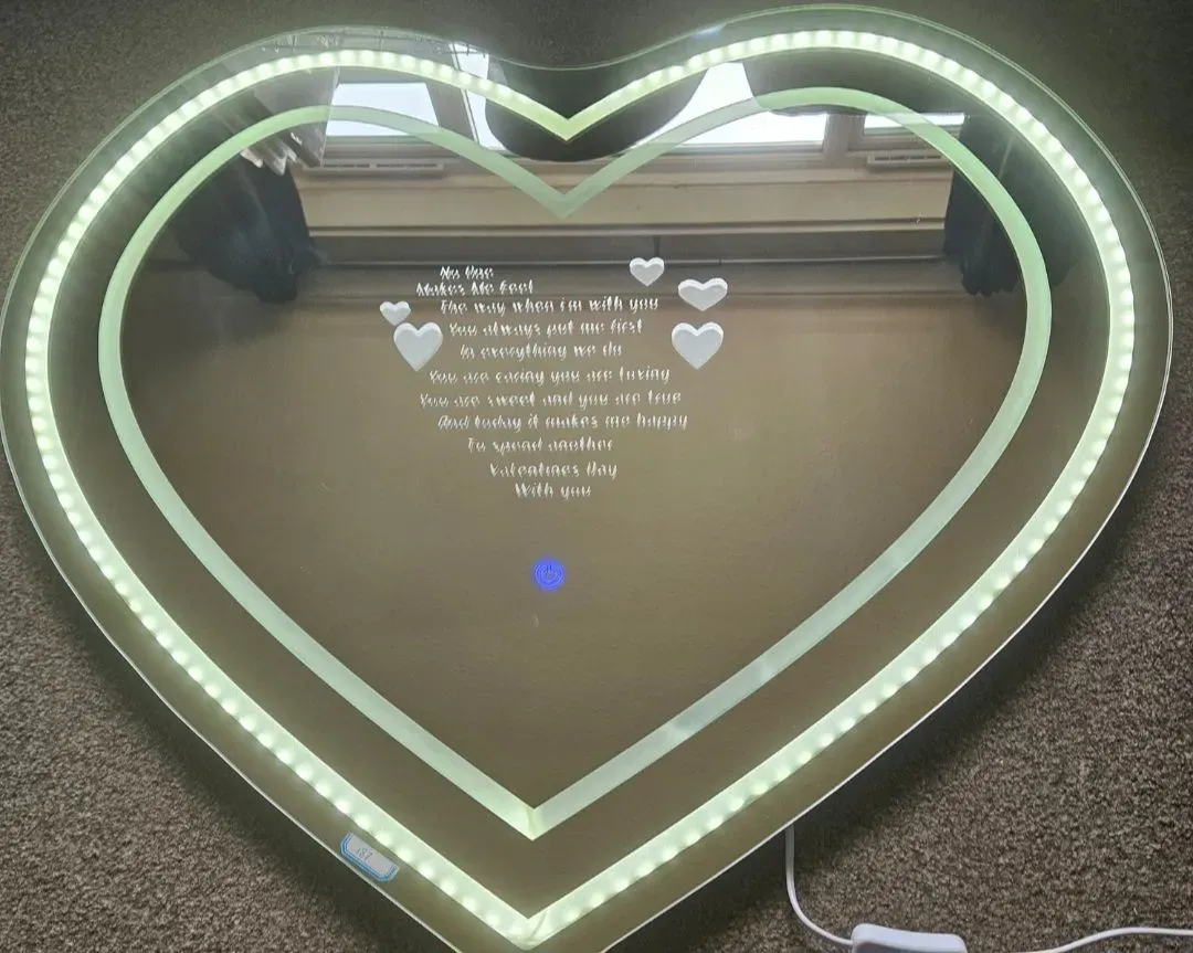 Custom mirror etching image background image