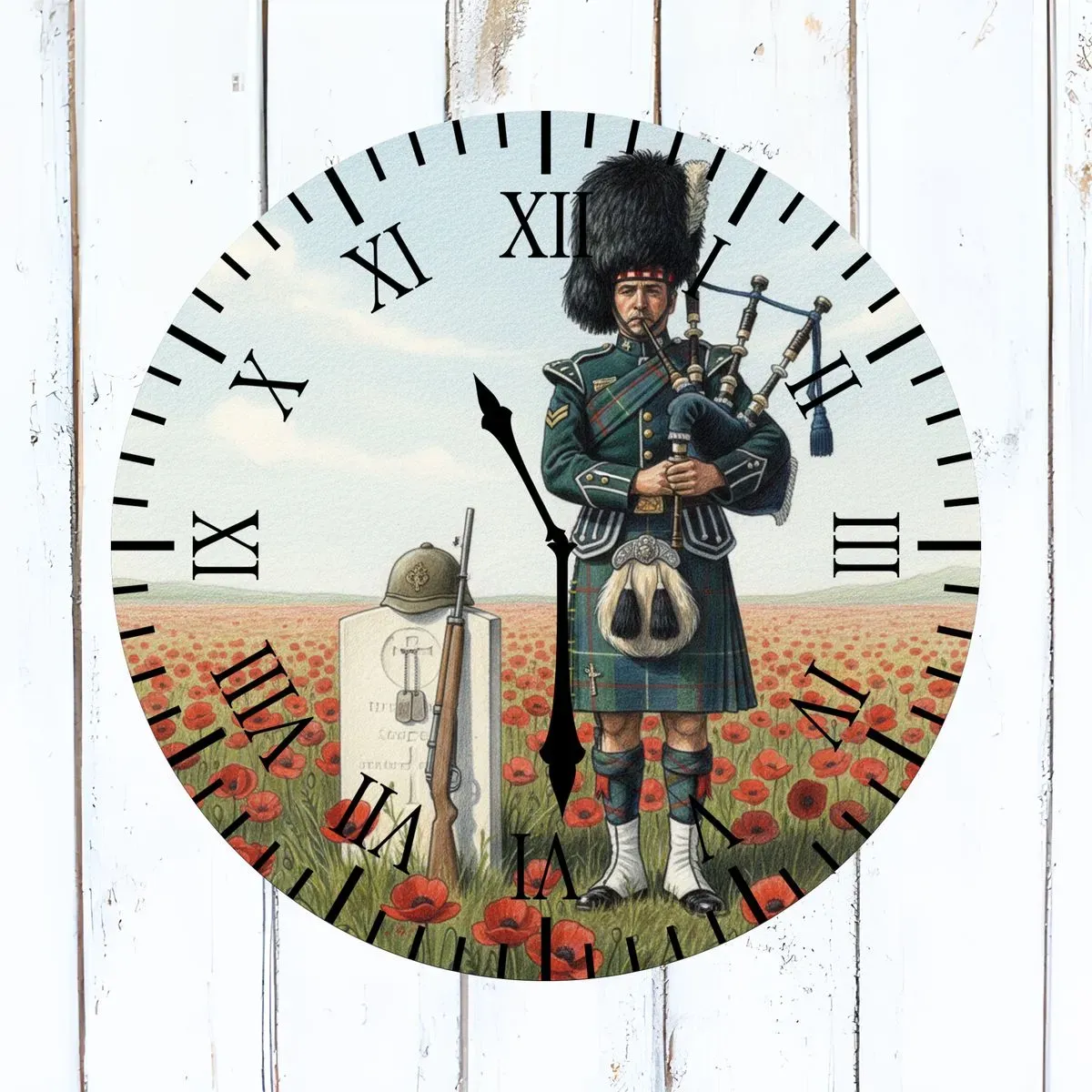 8225918035823-l80jctd72pwwnk6qtk4i-War-Grave-PIper-Clock-MU thumbnail image