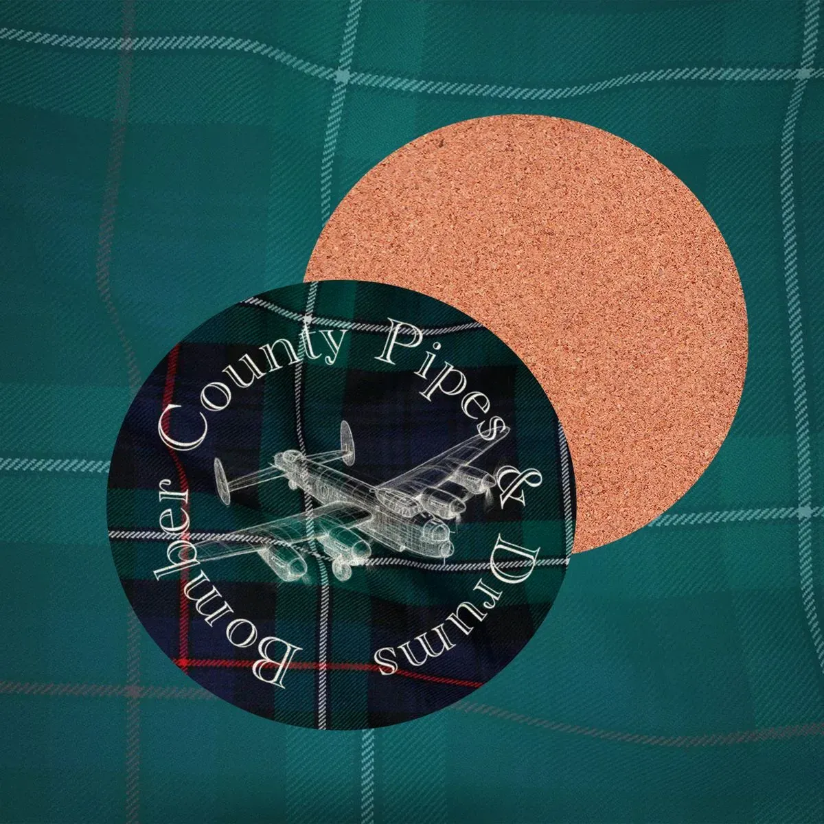 Tartan Cork Backed Round Coaster thumbnail image