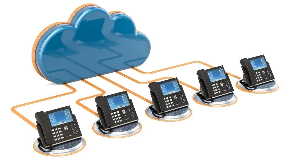 Bangor scenic view with VoIP solutions branding