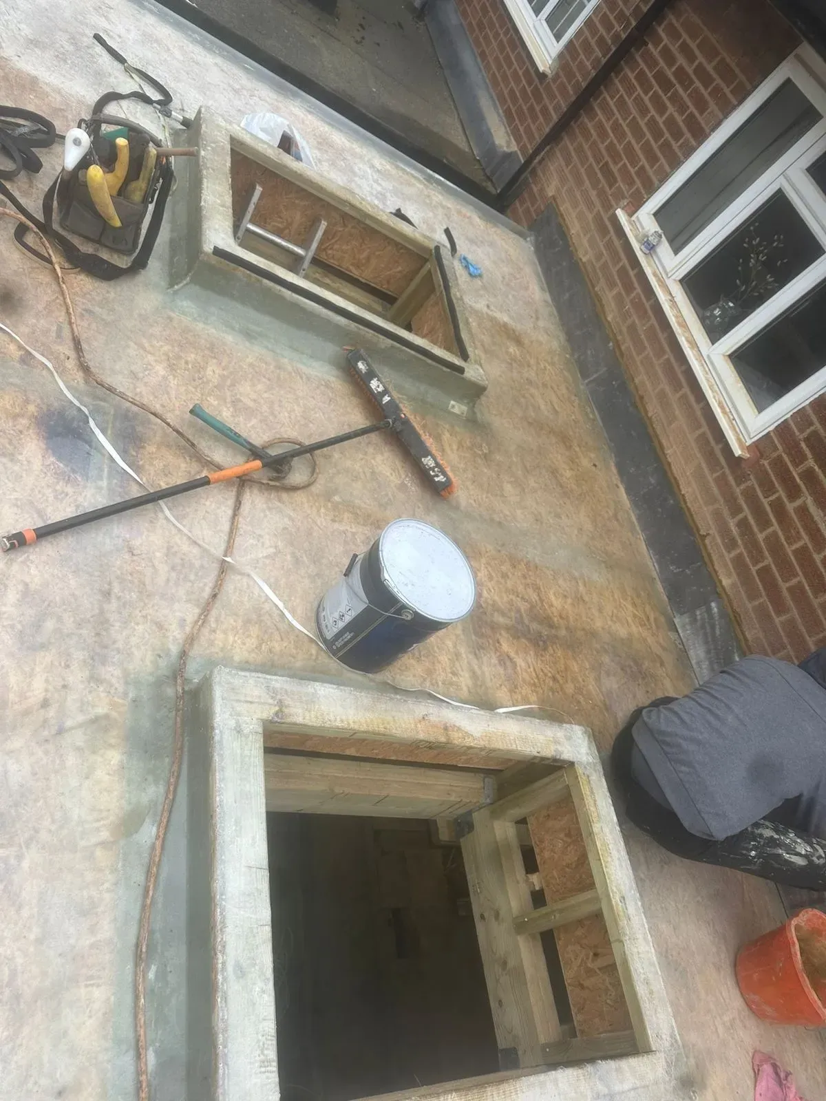Flat roof repair image background image