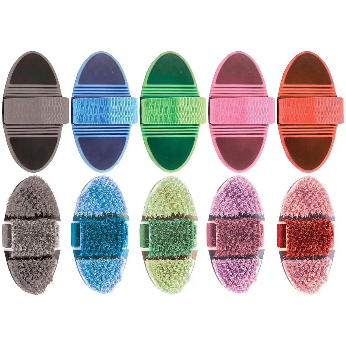 flexible coloured body brushes