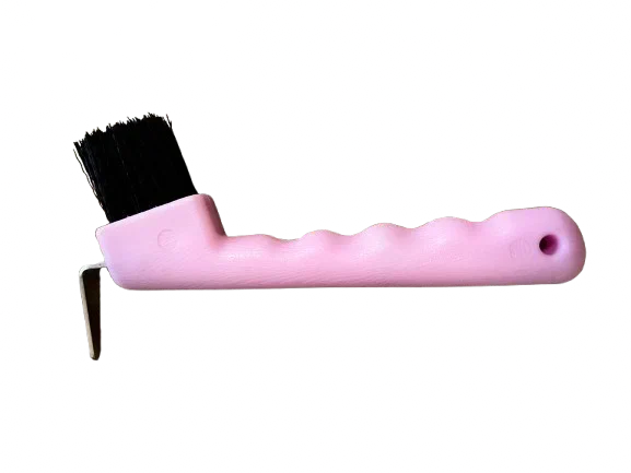 pink hoof brush pick
