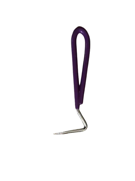 purple metal hoof pick