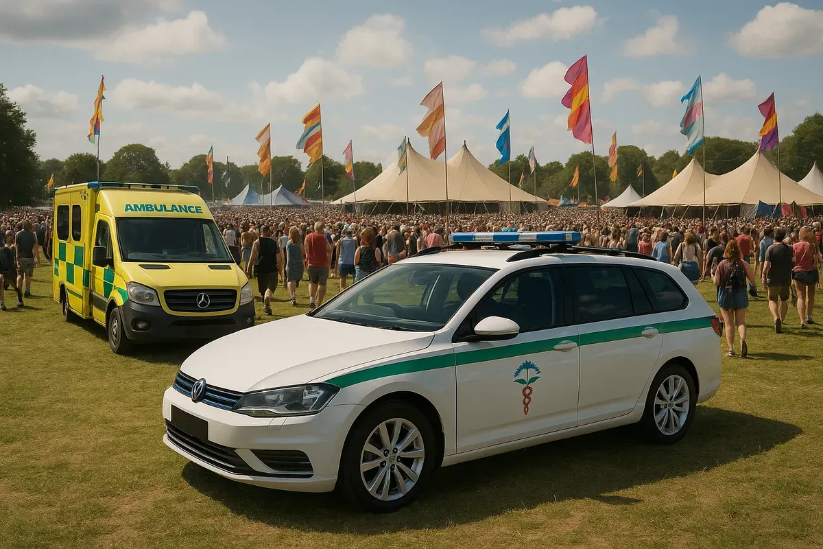Medical standby services at public gatherings image background image