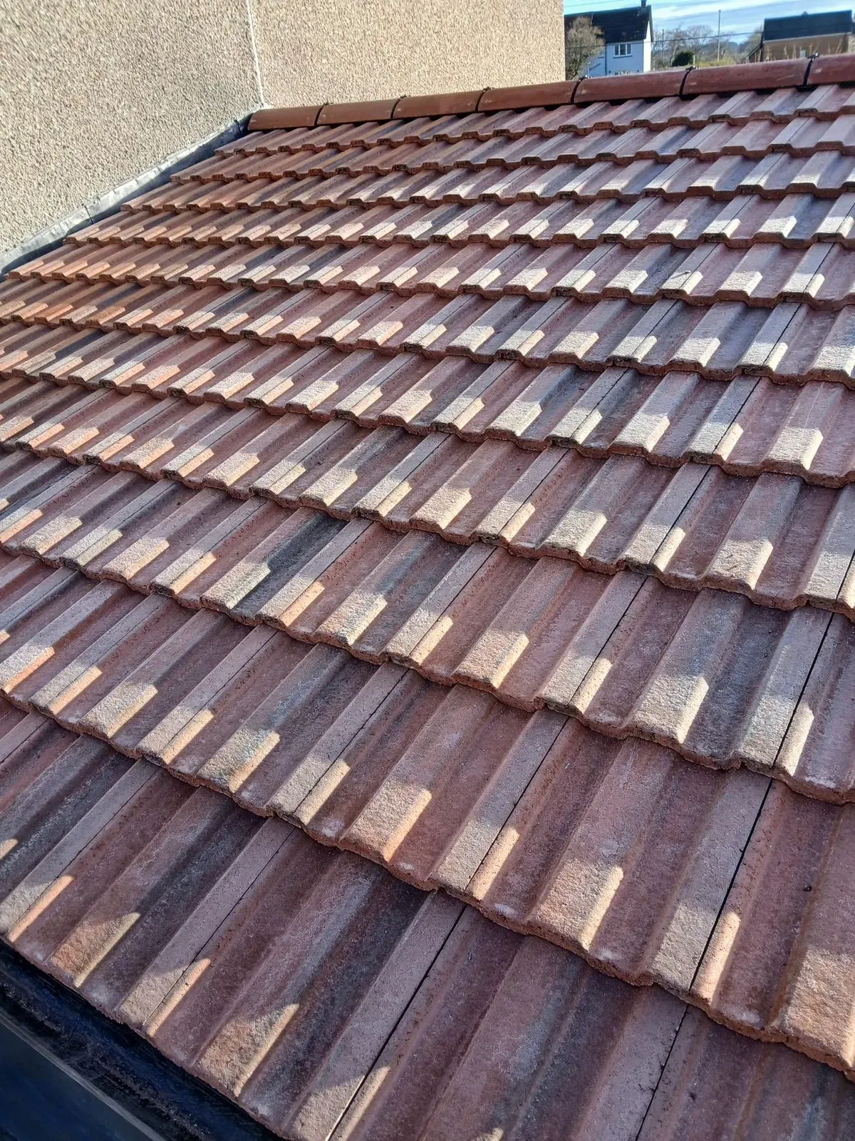 New tiled roof image attached to side extension in Motherwell area.