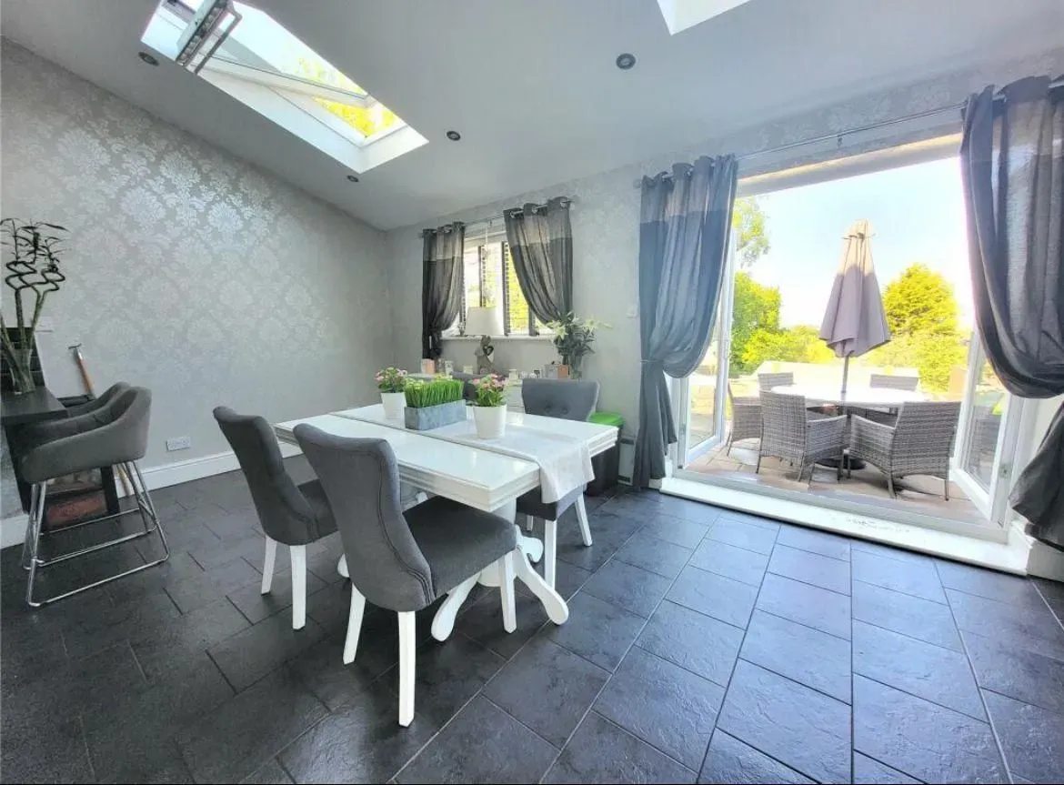 Before and after photos of a room renovated in Crewe