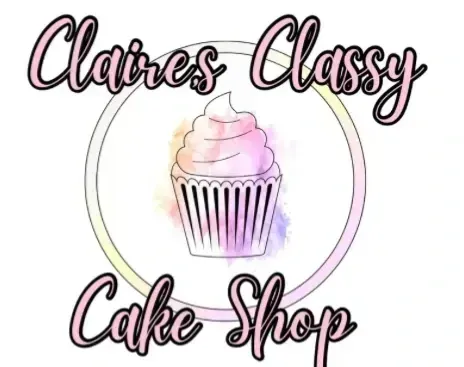Claire’s classy cake shop logo